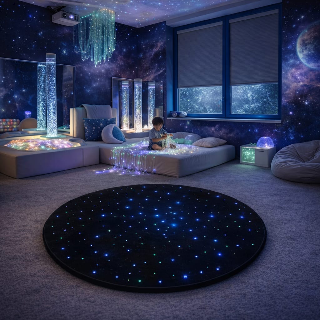Kulatý svítící senzorický LED koberec - Obrázek 6